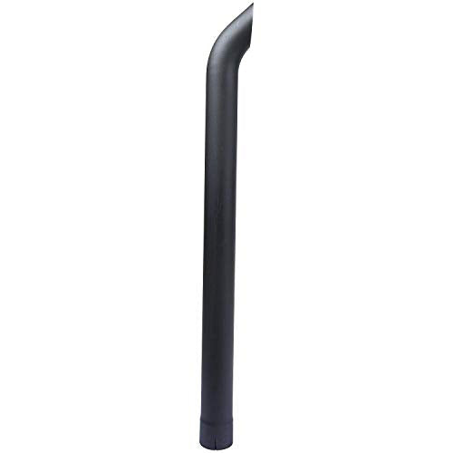 Exhaust Stack Pipe 3-1/2" x 48" Curved Black