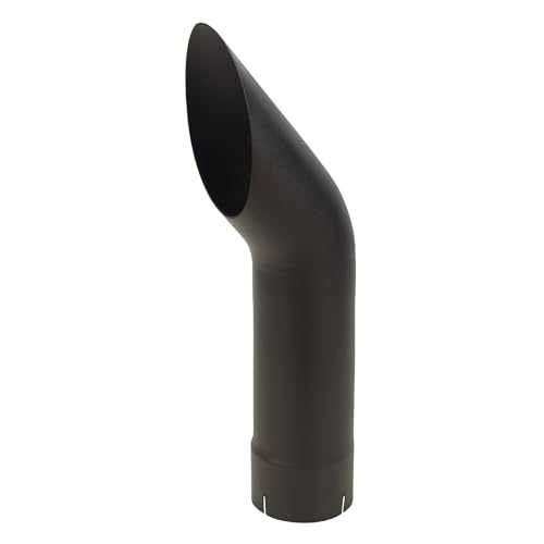 Exhaust Stack Pipe Replacement for UNIVERSAL - 5" x 24", Curved Black