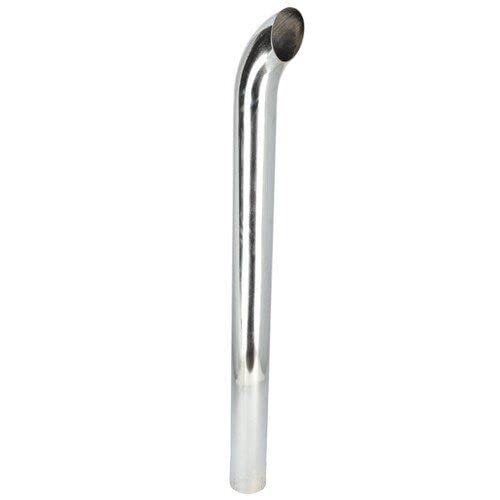 Exhaust Stack Pipe 4" x 48" Curved Chrome