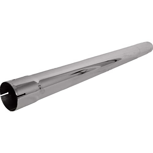 Exhaust Stack Pipe 3-1/2" x 48" Straight Chrome