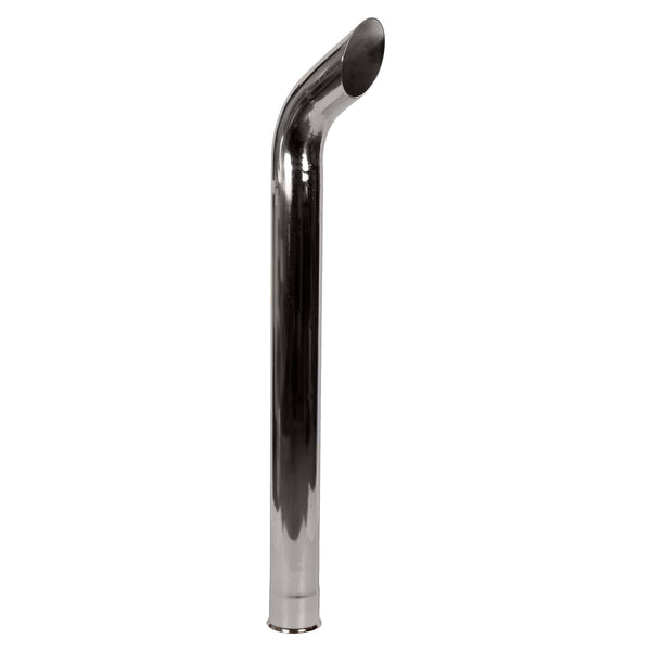 Exhaust Stack Pipe Replacement for UNIVERSAL - 3-15/16" x 48", Curved Chrome