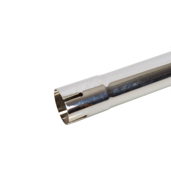 Exhaust Stack Pipe 2-1/2" x 24" Curved Chrome