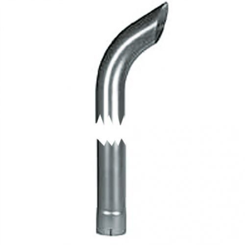 Exhaust Stack Pipe Replacement for UNIVERSAL - 1" x 12", Curved Chrome