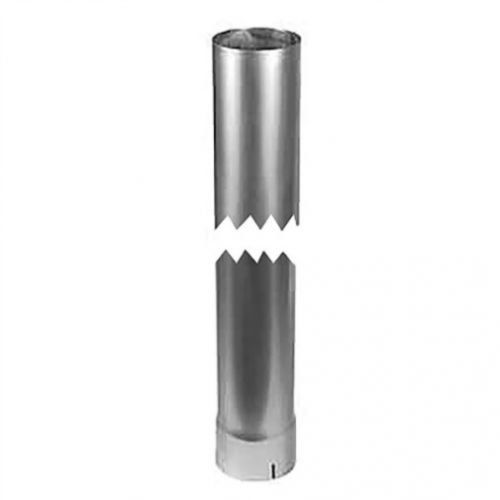 Exhaust Stack Pipe Fits Universal - 2-1/8" x 48" Straight End Pipe Chrome