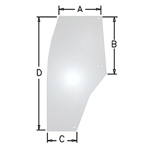 Cab Glass Door Replacement For CASE IH MCCORMICK MX100 MX135 MX120 192003A6