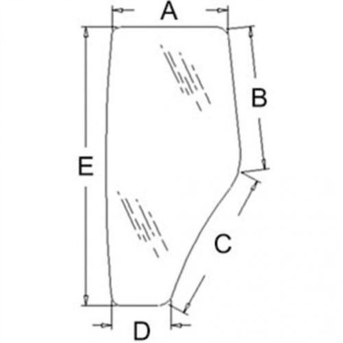 Left Cab Door Glass Replacement for JOHN DEERE 5075M 5080 5090 5100 R198624