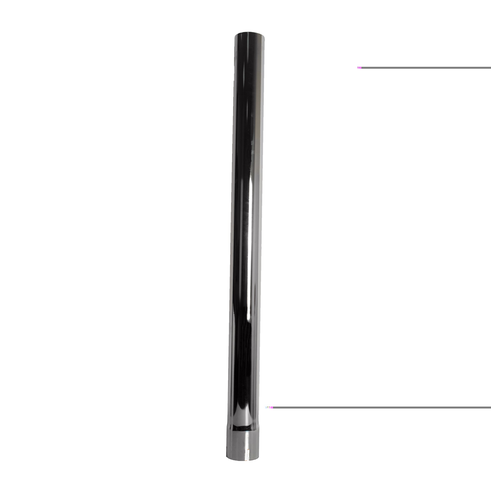 Exhaust Stack Pipe 3-1/2" x 48" Straight Chrome