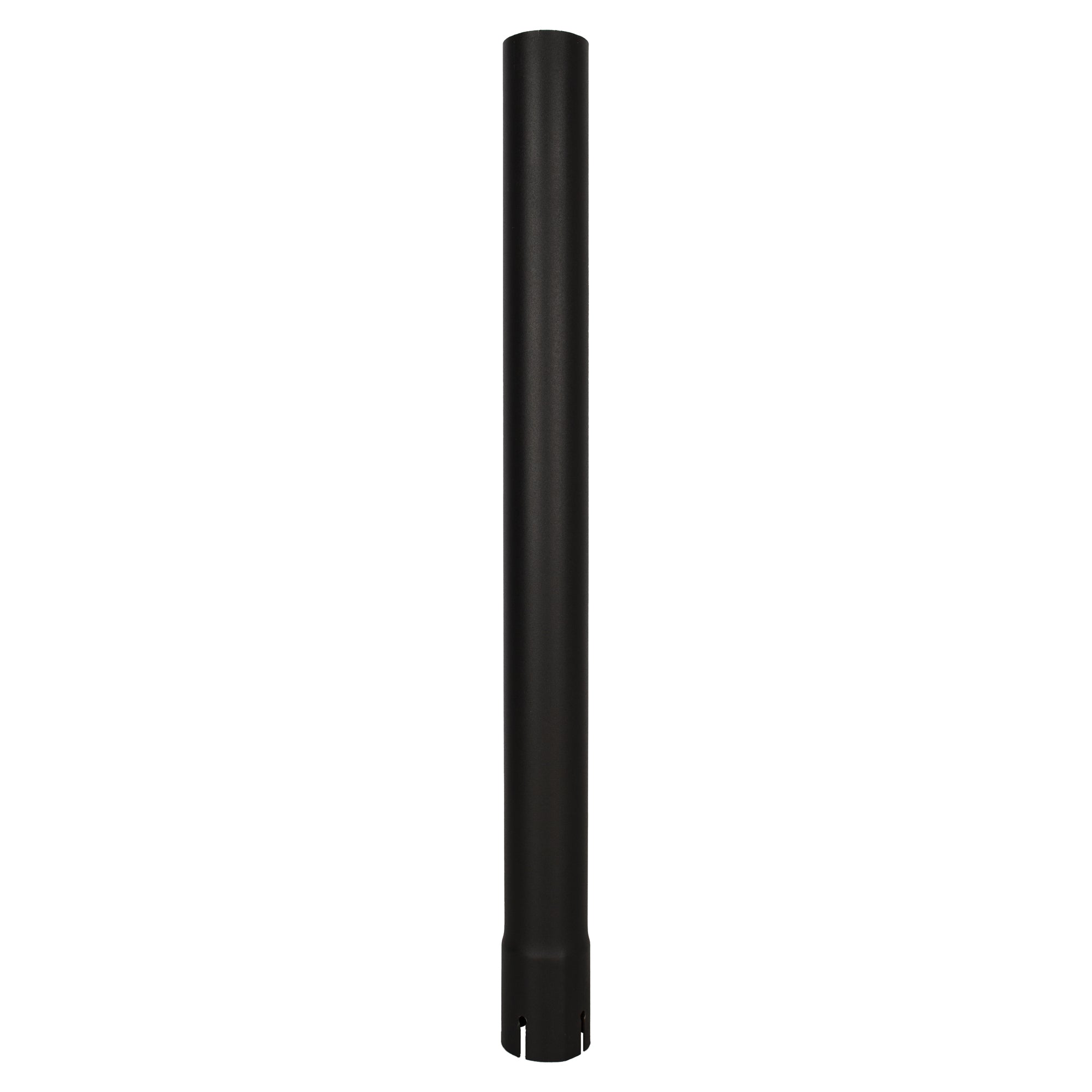 Straight End Pipe Exhaust Stack - 2" x 24" Straight Black UNIVERSAL