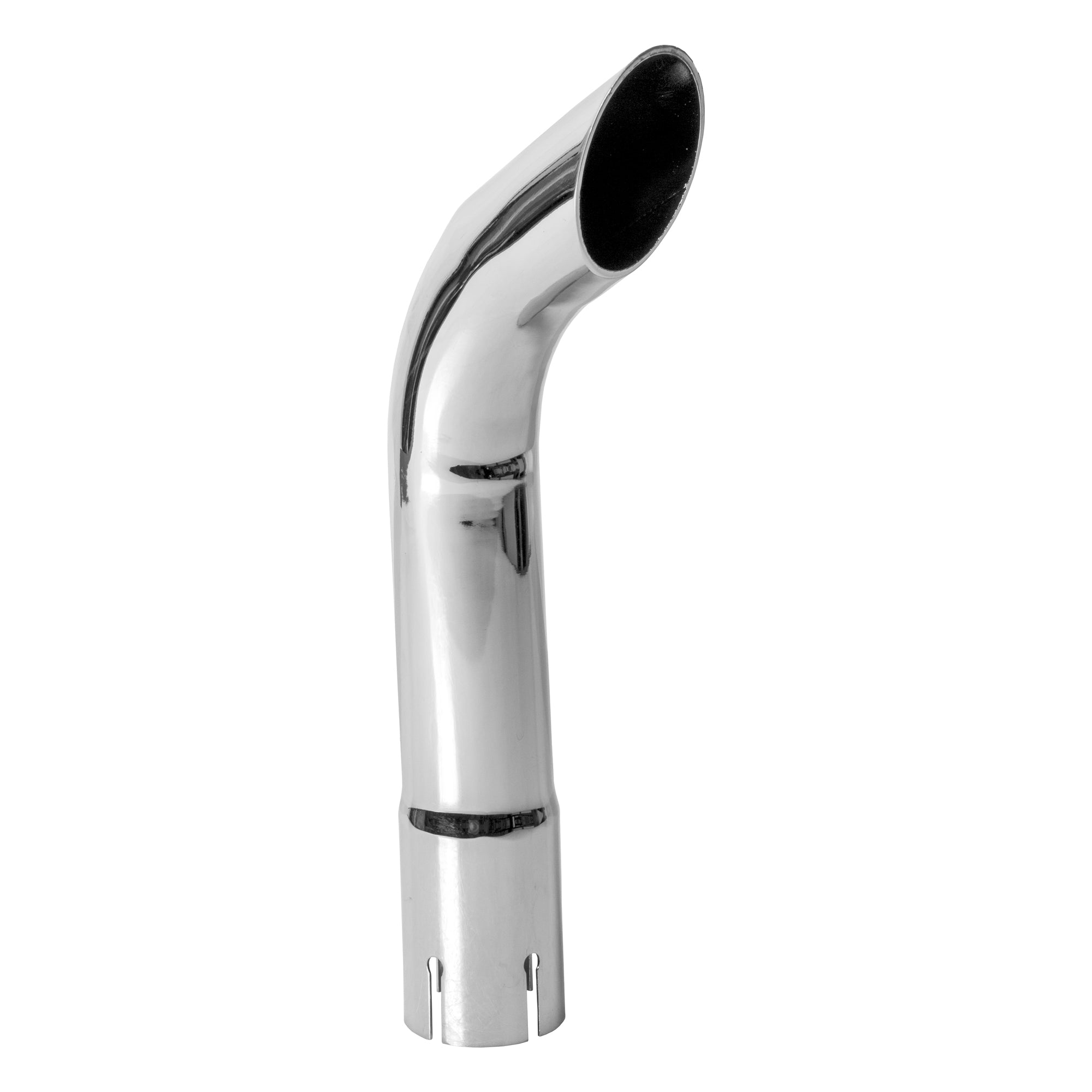 Exhaust Stack Pipe Fits Universal 1-3/4" x 12" Bended End Pipe Chrome