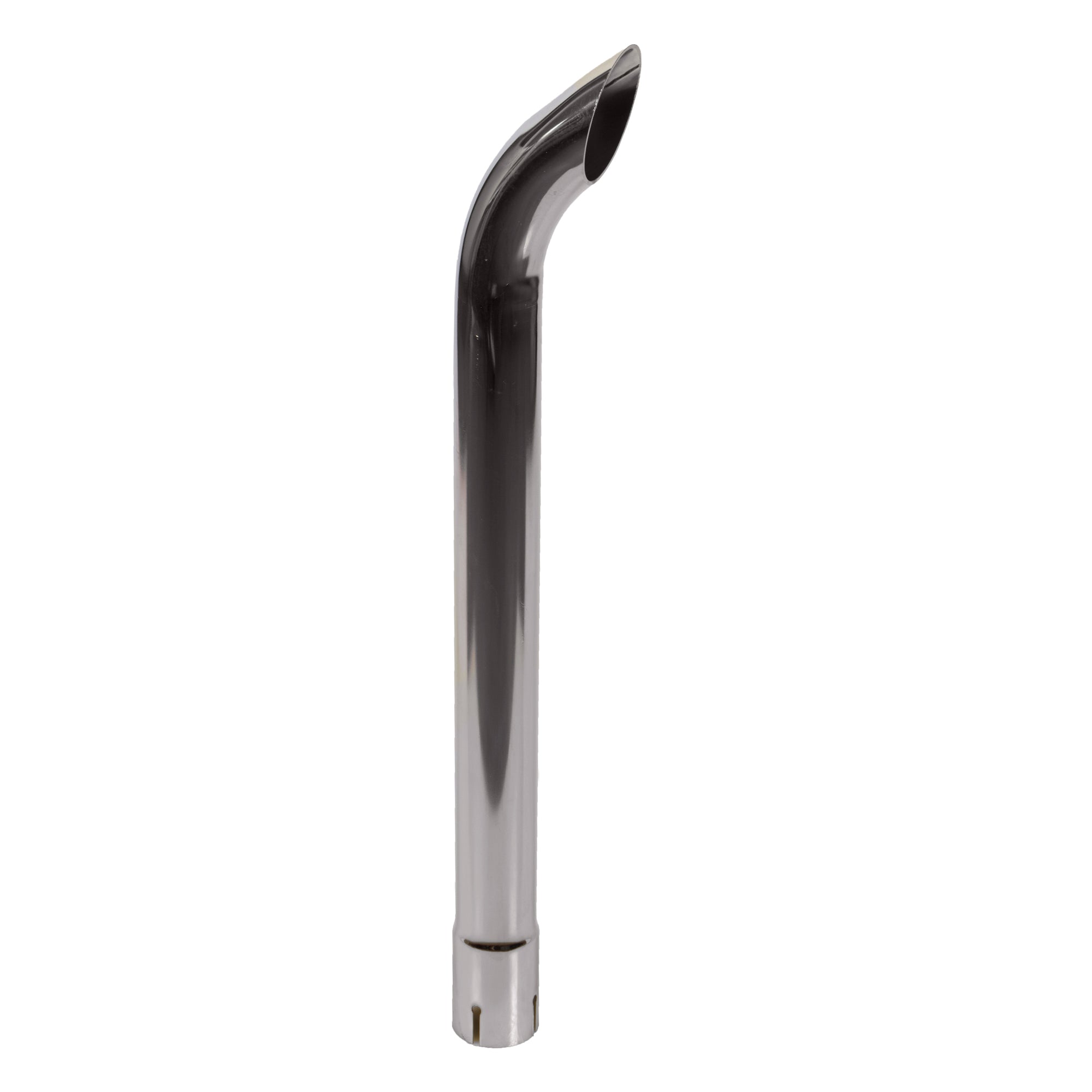Exhaust Pipe Stack Replacement UNIVERSAL - 1-7/8" x 24", Curved Chrome