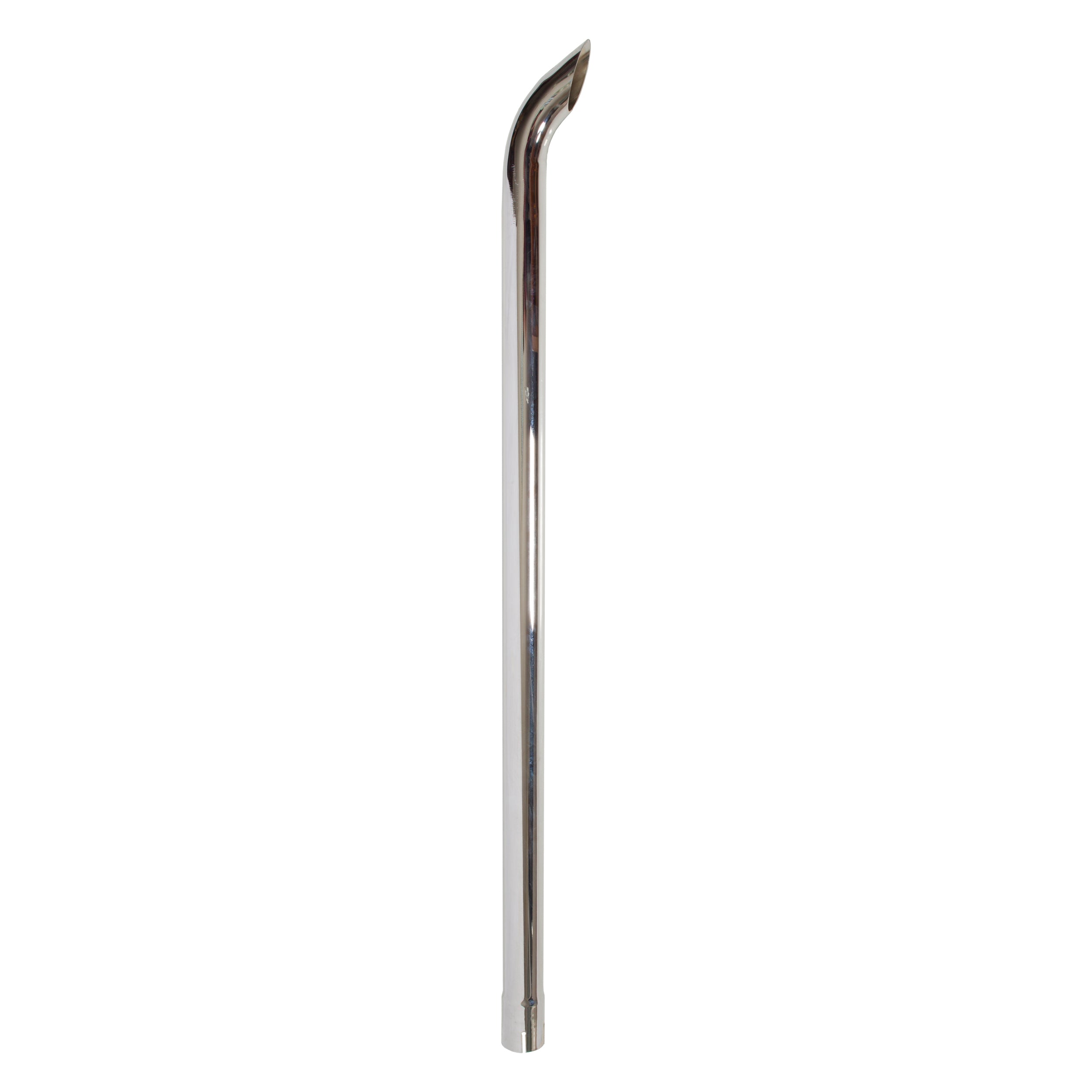 Exhaust Stack Pipe Replacement for UNIVERSAL - 2" x 48", Curved Chrome