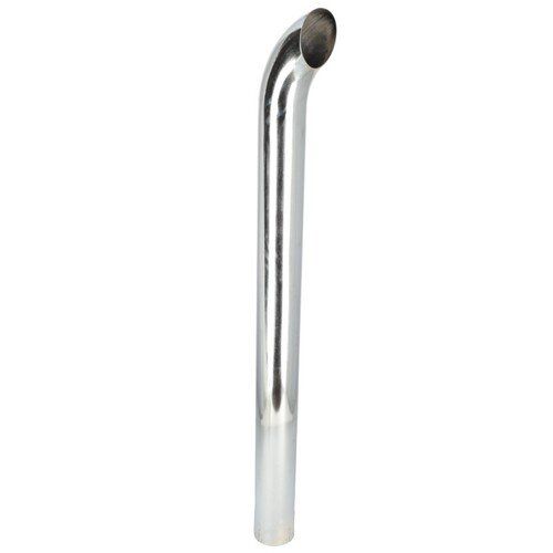Exhaust Stack Pipe 4" x 48" Curved Chrome