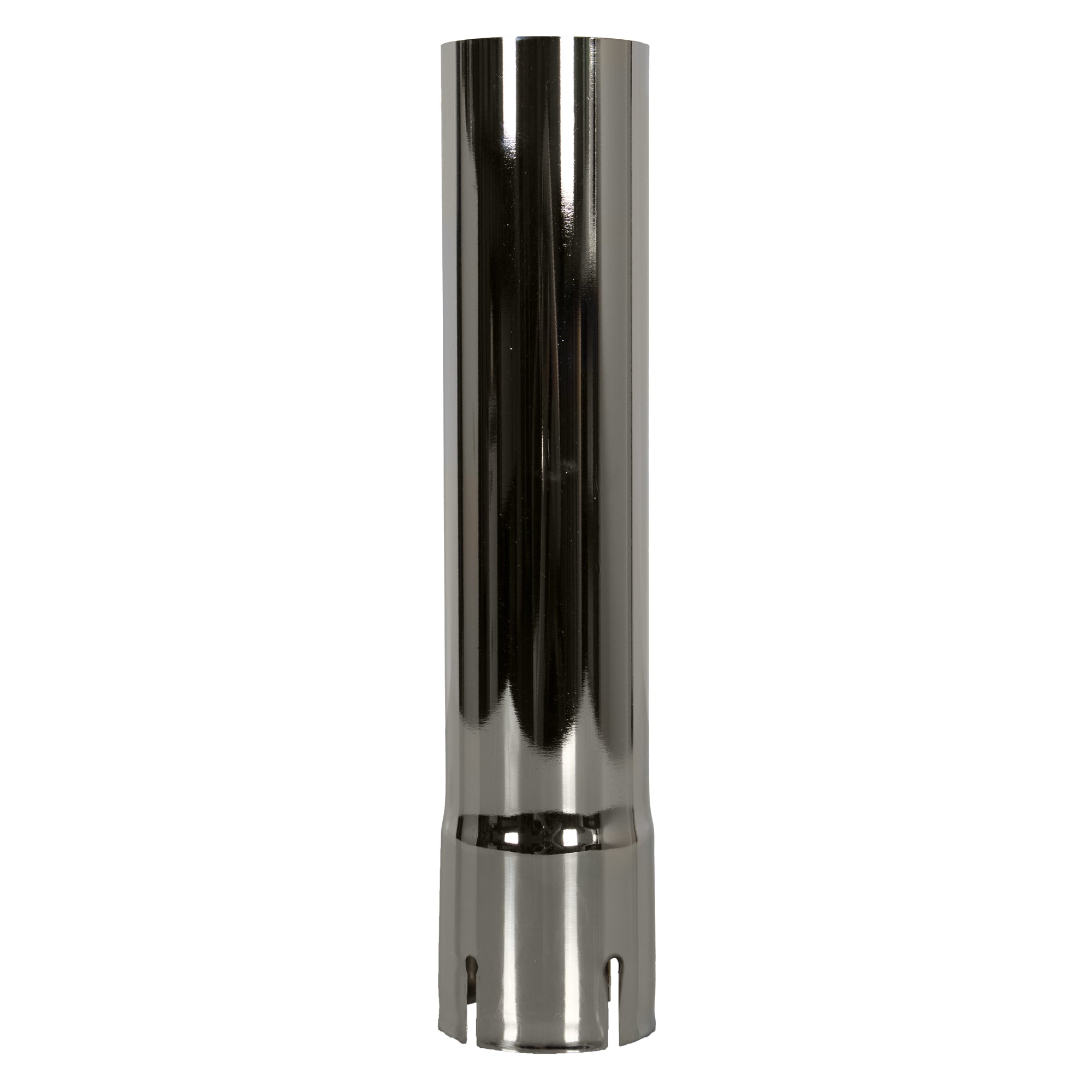 Exhaust Pipe Stack Replacement UNIVERSAL 3" x 12" Straight End Pipe Chrome