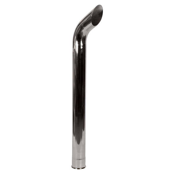 Exhaust Stack Pipe Replacement for UNIVERSAL - 3-15/16" x 48", Curved Chrome