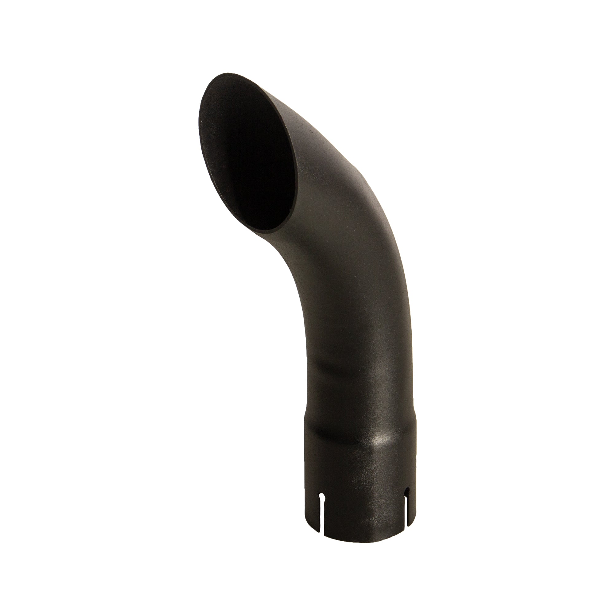 Exhaust Stack Pipe Replacement for Universal - 2 -3/8" x 12", Curved Black