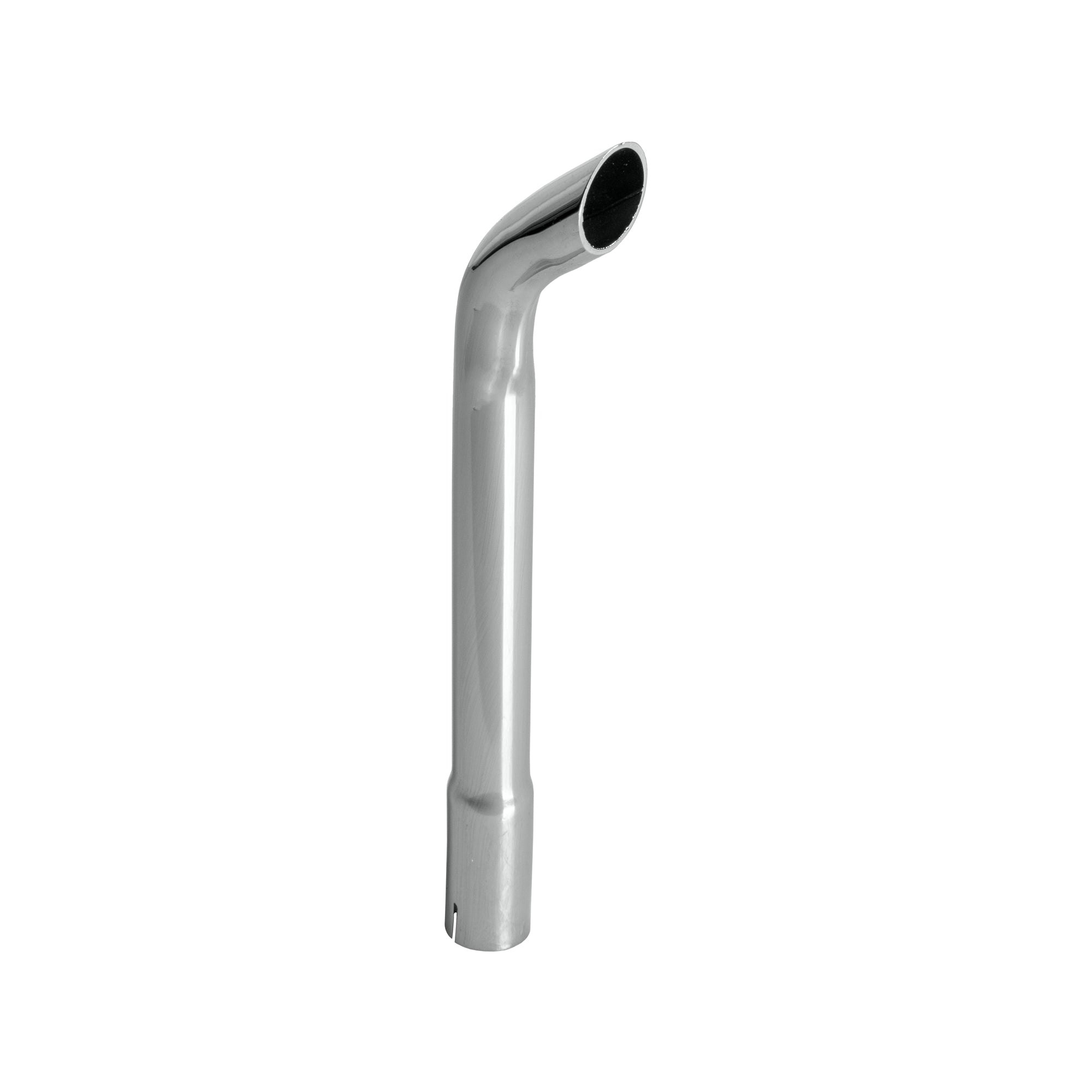 Exhaust Stack Pipe Replacement for UNIVERSAL - 2-3/4" x 24", Curved Chrome