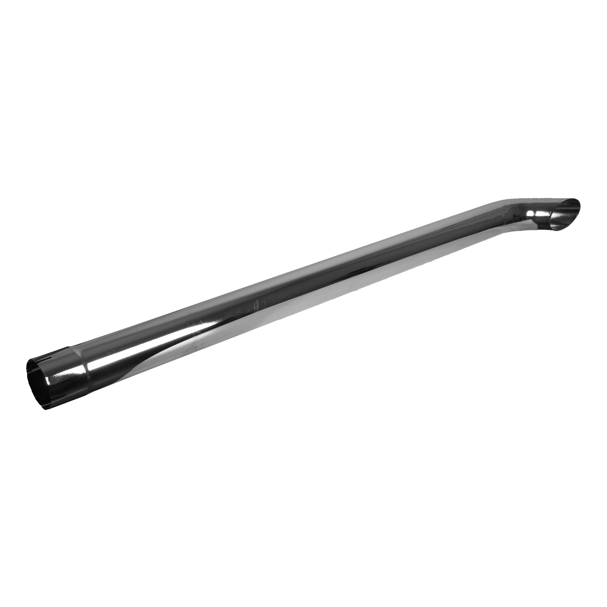 Exhaust Stack Pipe Replacement for Universal 3 -1/2" x 60", Curved Chrome