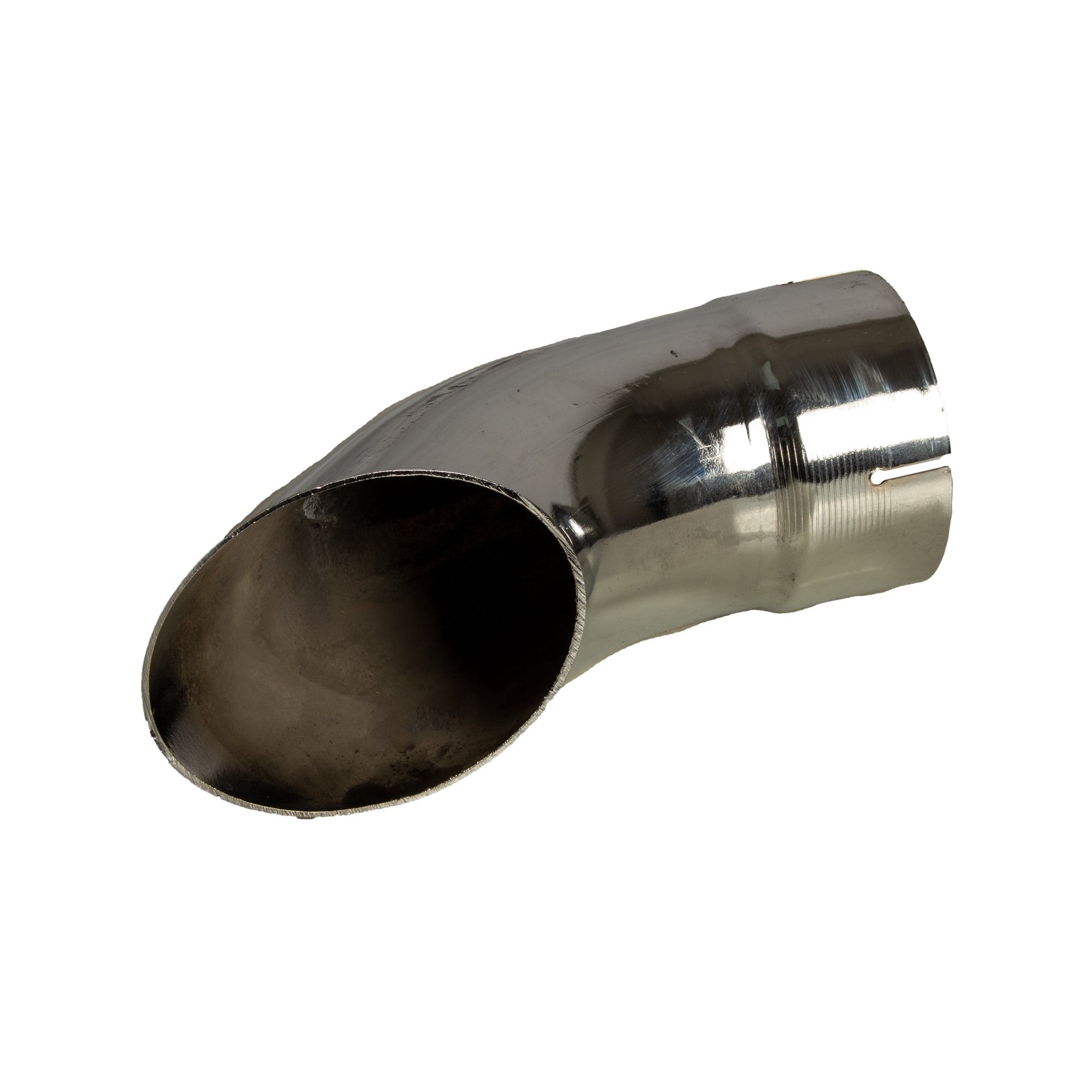 Exhaust Stack Pipe Replacement for UNIVERSAL - 4-1/2" x 12", Curved Chrome