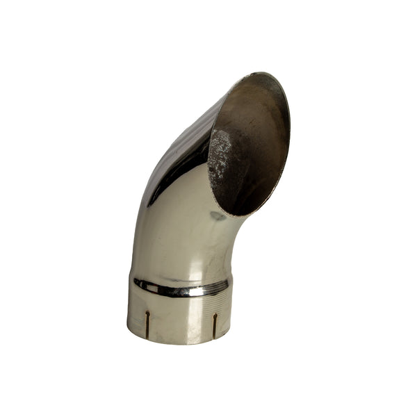 Exhaust Stack Pipe Replacement for UNIVERSAL - 4-1/2" x 12", Curved Chrome