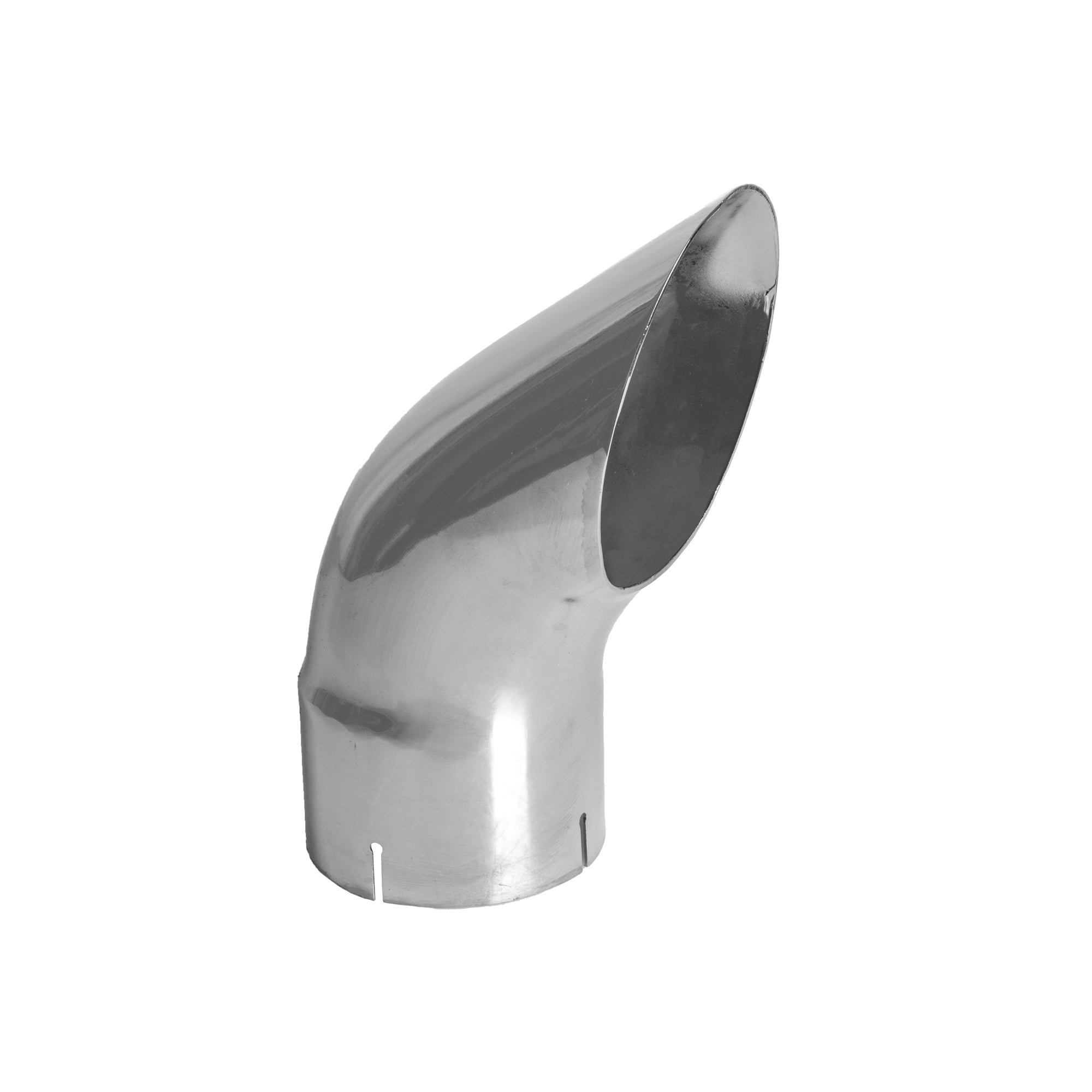 Exhaust Stack Pipe Replacement for Universal 5" x 12", Curved Chrome