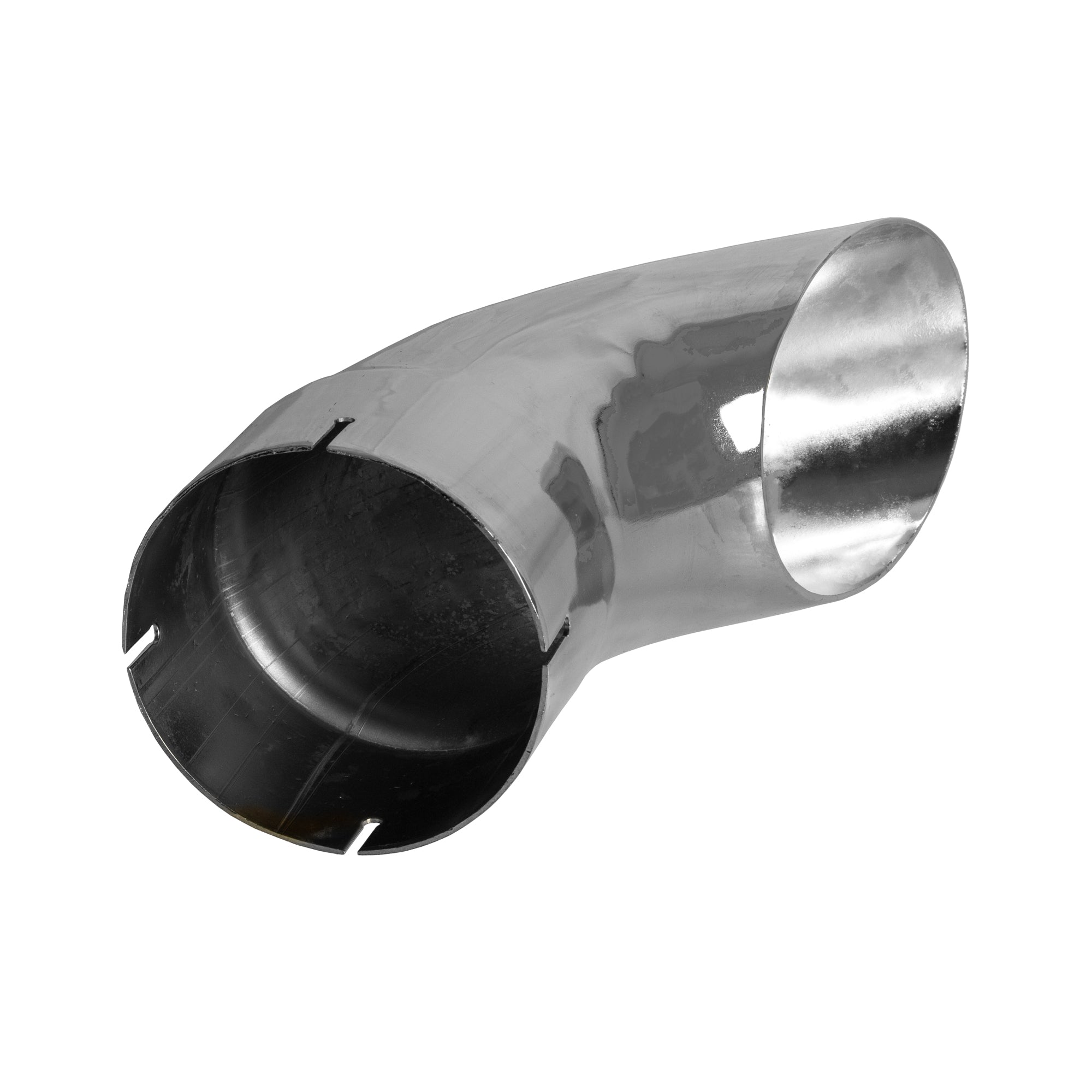 Exhaust Stack Pipe Replacement for Universal 5" x 12", Curved Chrome