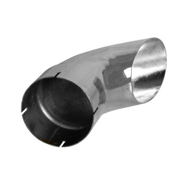 Exhaust Stack Pipe Replacement for Universal 5" x 12", Curved Chrome
