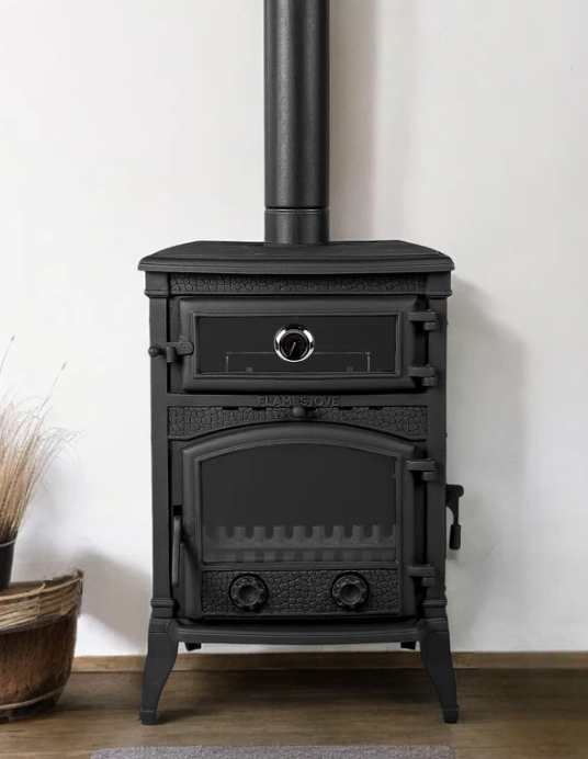 Sirius Mega Yk Cast Stove Burning Iron Wood Rustic Luxury Design Cozy Ambiance