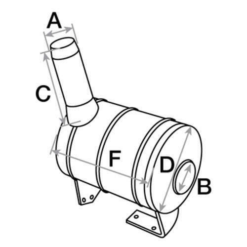 Muffler Replacement for JOHN DEERE 3140 3350 3650 AL32652