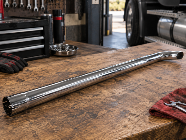 Exhaust Pipe Stack Replacement UNIVERSAL -2-1/2" x 48", Curved Chrome