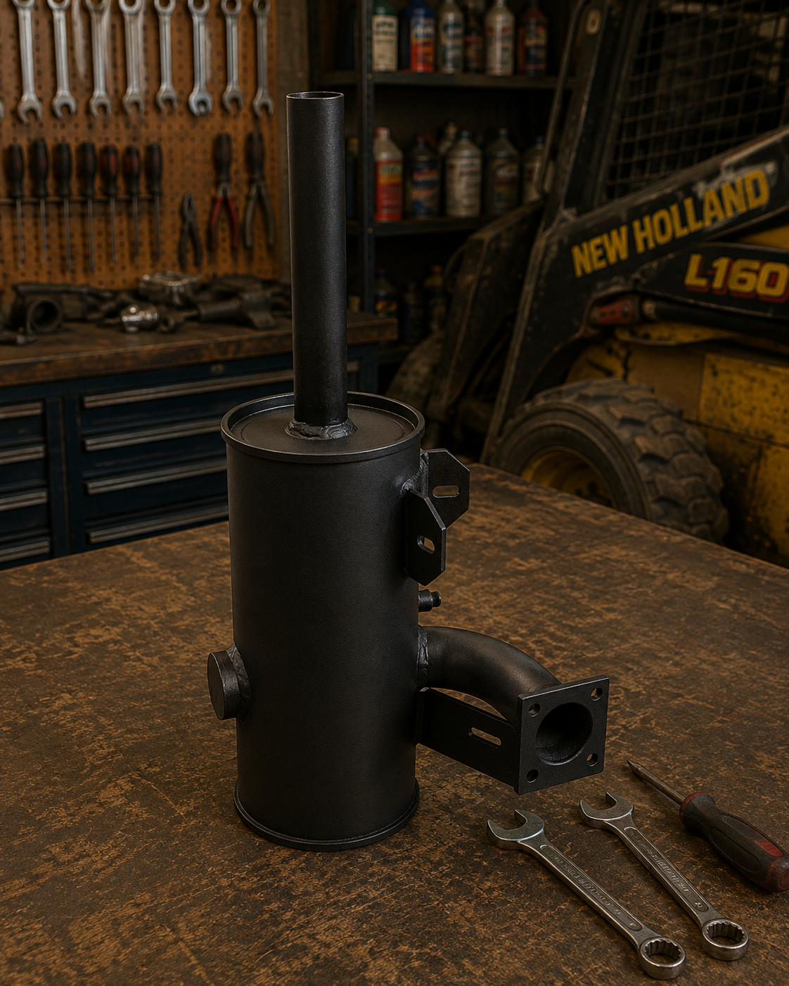 Muffler Replacement for NEW HOLLAND L160 L565 86537593 86527335