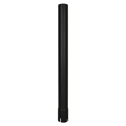 Straight End Pipe  Exhaust Stack - 2" x 24" Straight Black UNIVERSAL