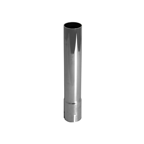 Exhaust Stack Pipe Replacement for Universal 2" x 12", Straight Chrome