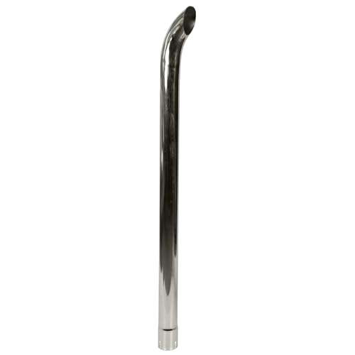 Exhaust Pipe Stack Replacement UNIVERSAL - 2-3/4" x 48", Curved Chrome