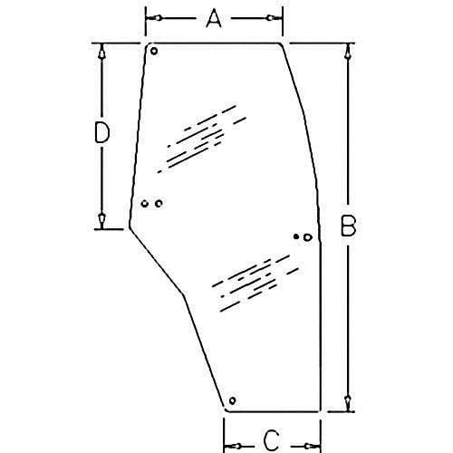 Door Glass Right Hand Replacement For CASE IH CX50 CX60 CX70 CX80 CX90 192004A6