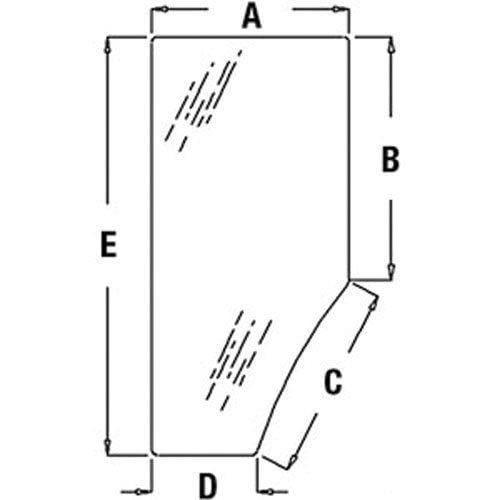 Left Cab Door Glass Replacement for  JOHN DEERE 7210 7400 7600 R131163 R96191