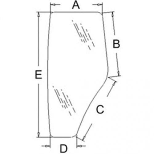 Left Cab Door Glass Replacement for  JOHN DEERE 5075M 5080 5090 5100 R198624