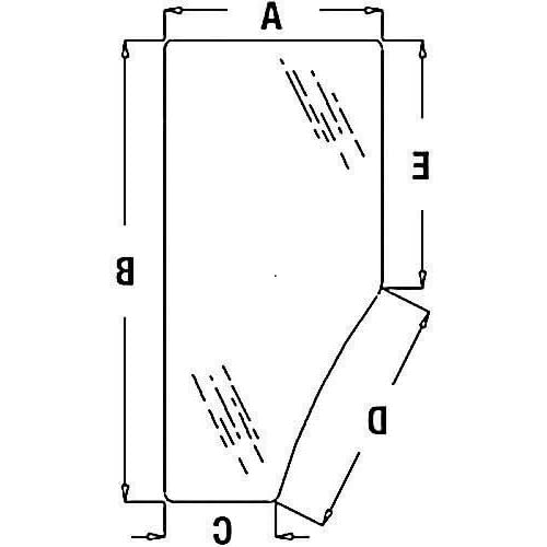 Left Door Glass Replacement For JOHN DEERE 6600 6605 6610 6615 L169102 L77647