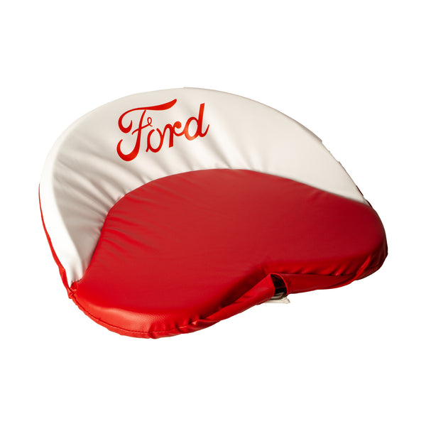 19" Seat Cover with Red Script FORD Logo Red & White NAA 2N 8N 9N 600 800 900