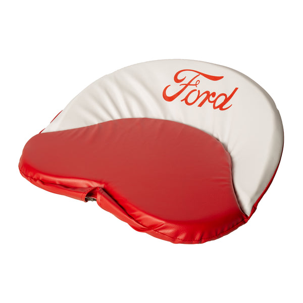 19" Seat Cover with Red Script FORD Logo Red & White NAA 2N 8N 9N 600 800 900