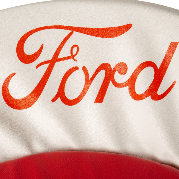 19" Seat Cover with Red Script FORD Logo Red & White NAA 2N 8N 9N 600 800 900