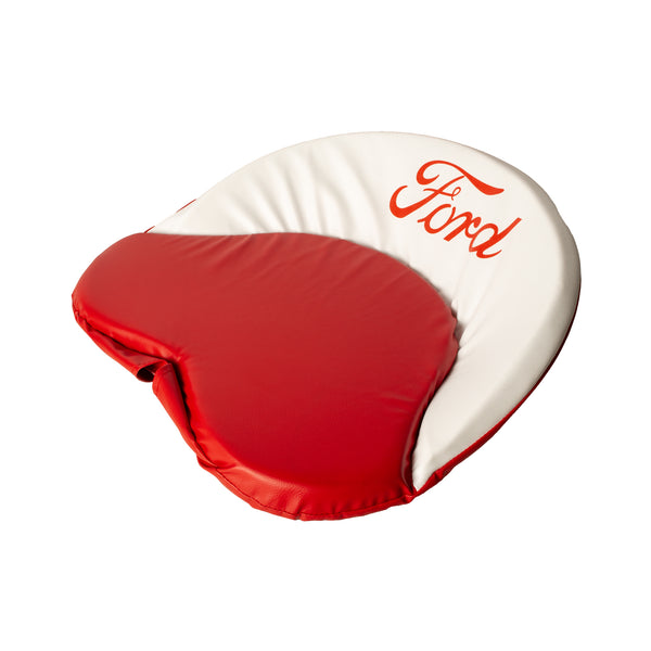 19" Seat Cover with Red Script FORD Logo Red & White NAA 2N 8N 9N 600 800 900