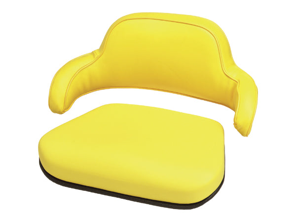 Yellow 2 Piece Steel Back Seat Cushion Set Replacement for JOHN DEERE TY9379