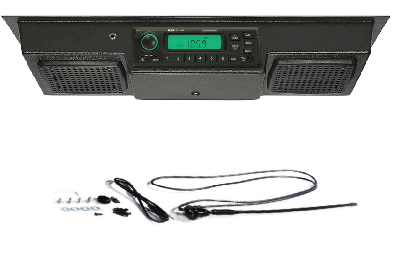 Roof-Mount Radio Kit with Universal Antenna and Two Speakers AM/FM/AUX/WB 760910