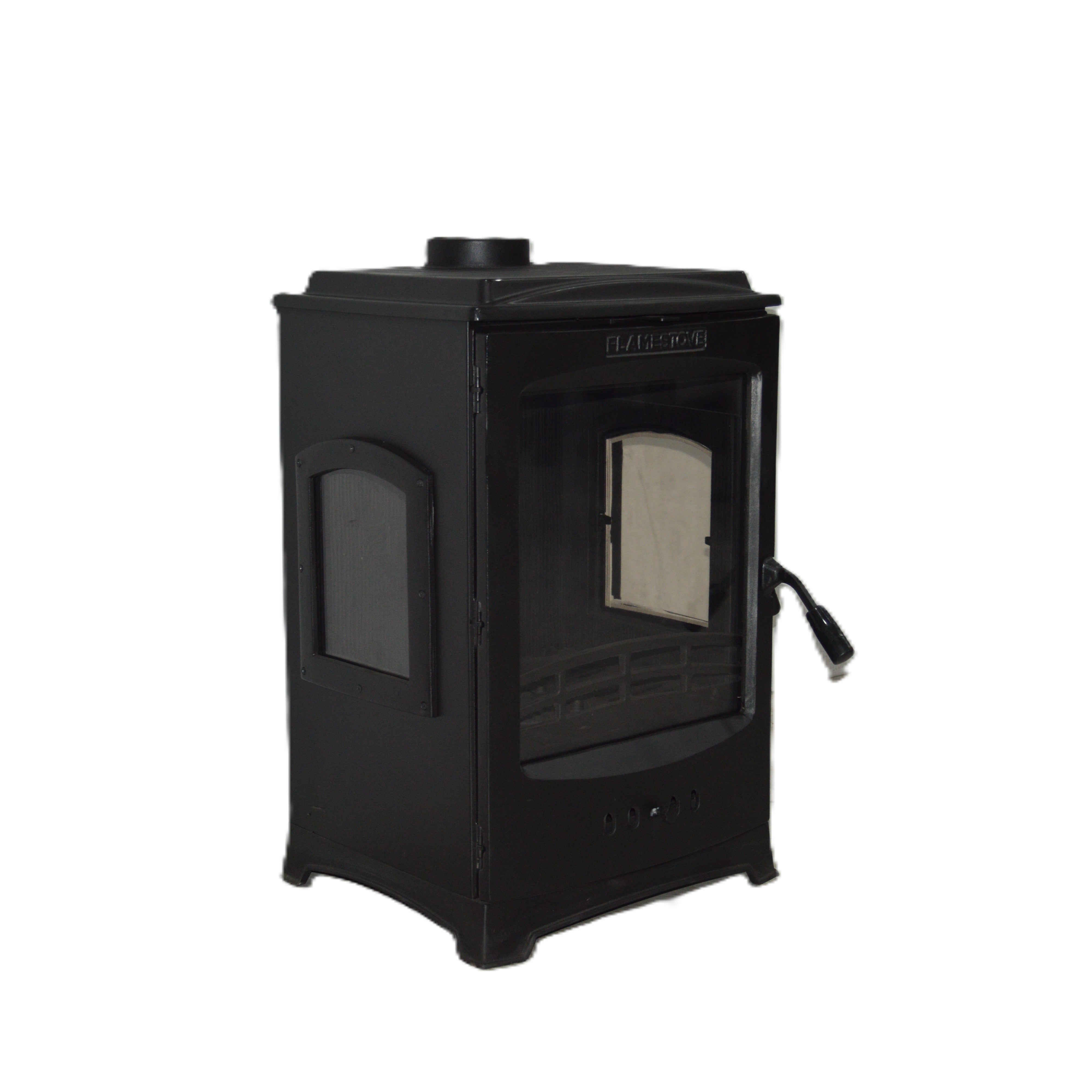 LODI LUX YK Wood Stove, Robax 3-Sided Glass View, 5 kW Heat Output, Freestanding