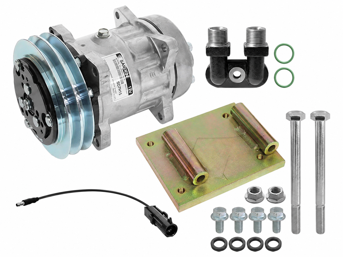 Air Conditioning Compressor Conversion Kit Fits Sanden International 966 1066 1466