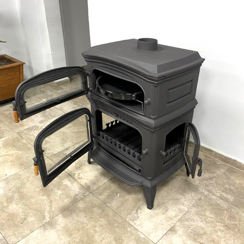 Cast Iron Stove With Oven and Side Cover Large Stove Wood Cook Stove