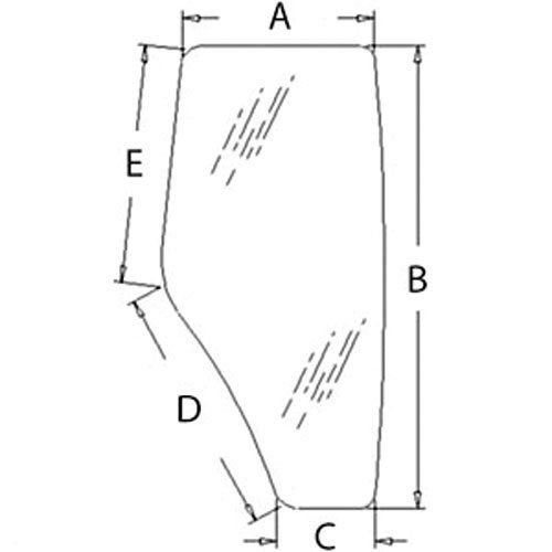 Right Cab Door Glass Replacement For JOHN DEERE 5520 5525 5603 5625 R198625