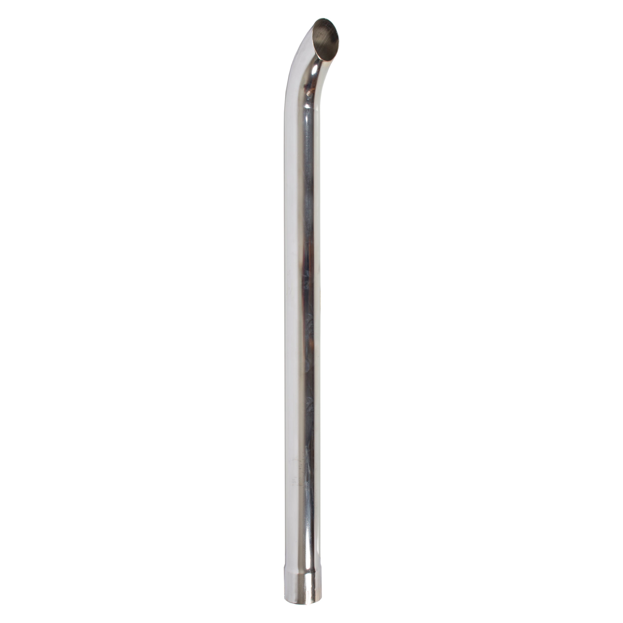 Exhaust Stack Pipe Replacement for UNIVERSAL Pipe - 3'' x 48'' Bended End Pipe Chrome
