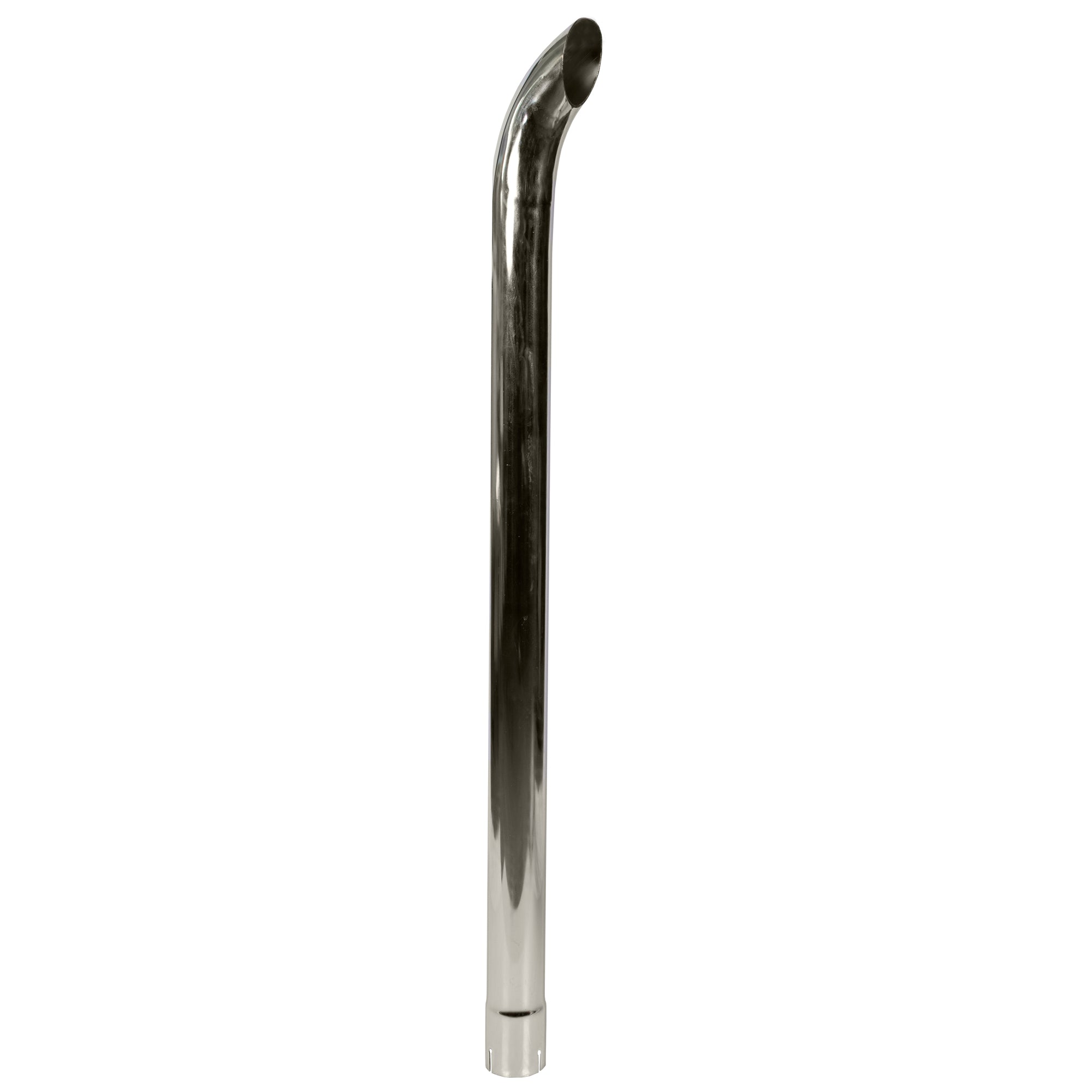 Exhaust Pipe Stack Replacement UNIVERSAL - 2-3/4" x 48", Curved Chrome