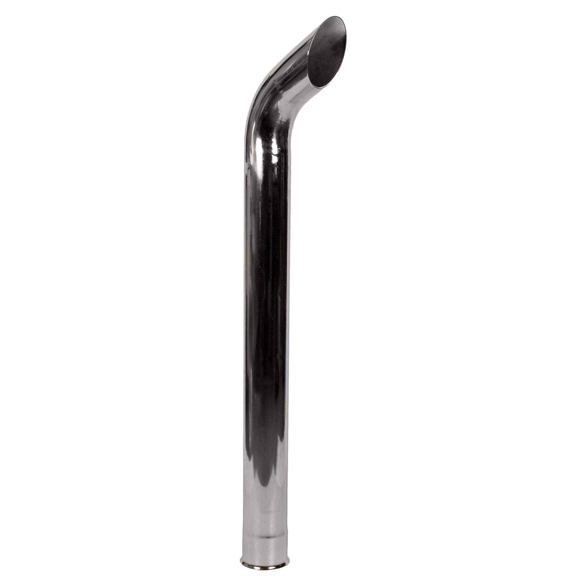 Exhaust Stack Pipe Replacement for UNIVERSAL - 3-15/16" x 48", Curved Chrome